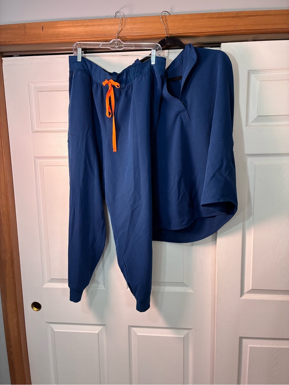 Figs size 3X scrub set in pacific blue. Zamora joggers and Rafaela top